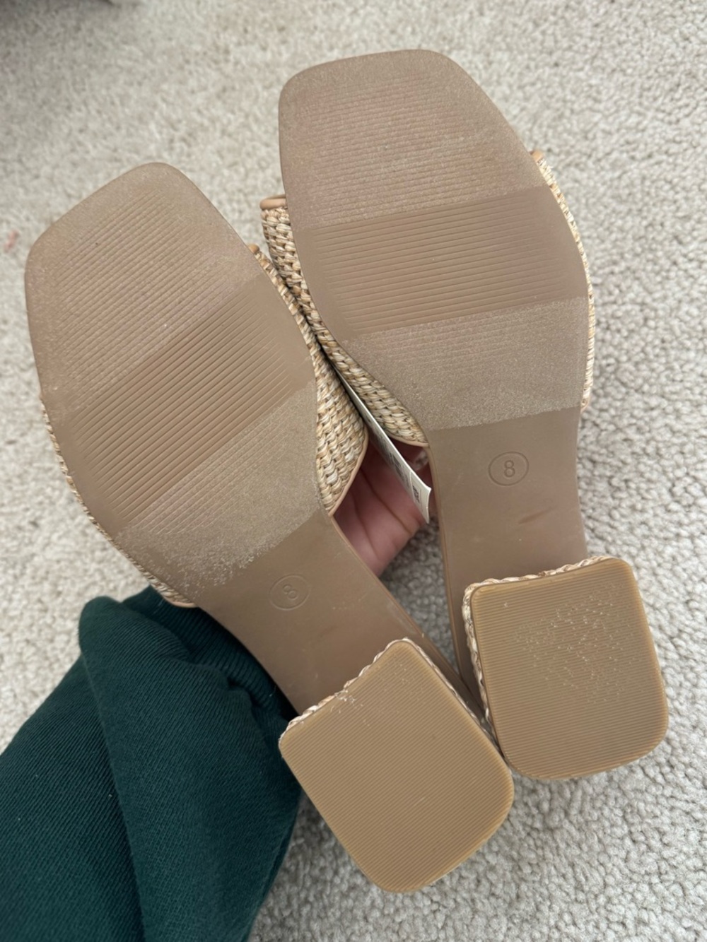 a new day Tan Woven Slide Mules with Gold Chain - Picture 3 of 4
